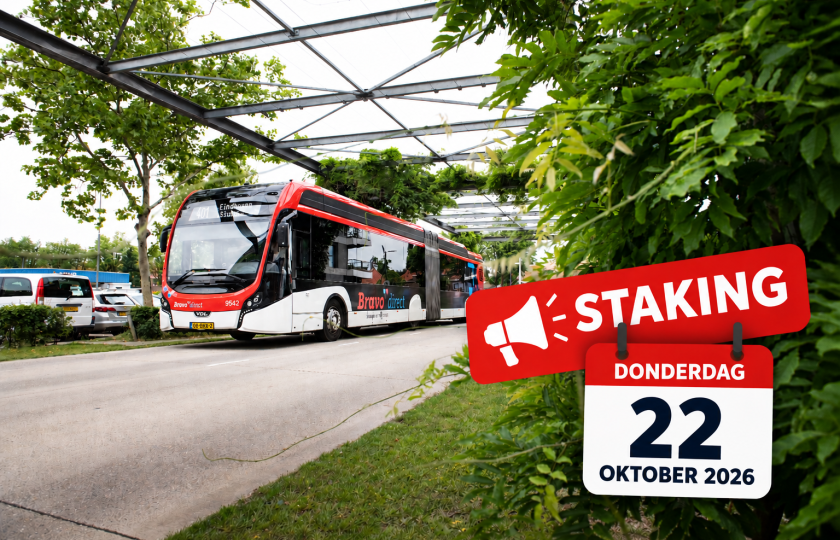 Staking streekvervoer donderdag 22 oktober 2026