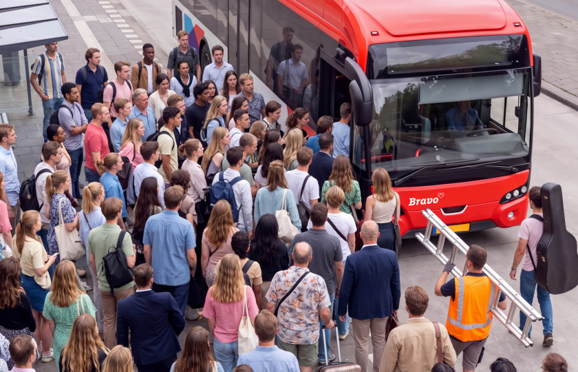 de bus is goedkoop