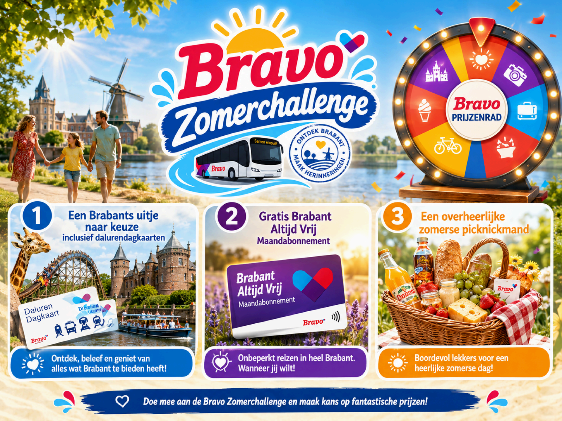 Bravo ZomerBus Challenge prijzenrad