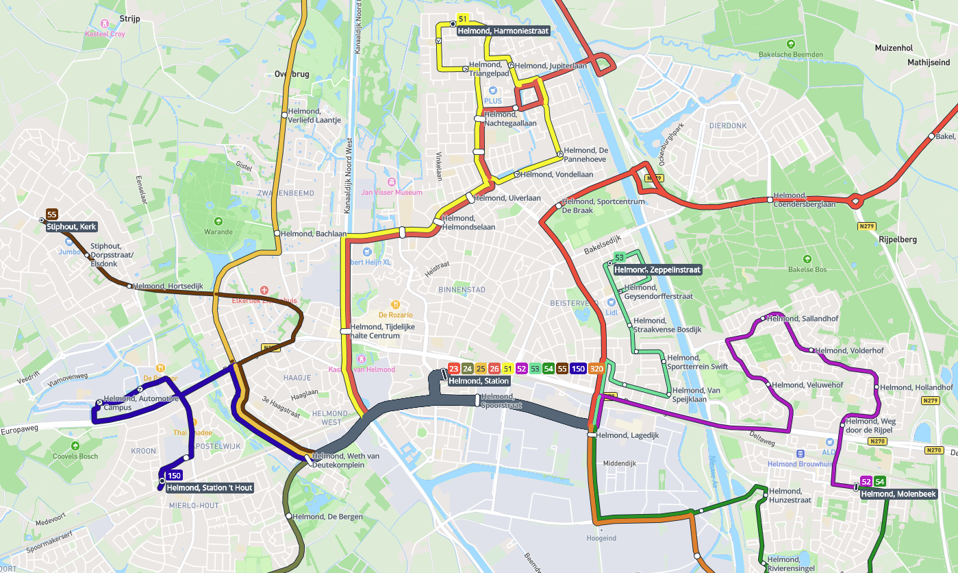 Omleidingsroutes Kasteel Traverse Helmond tijdens de zomer