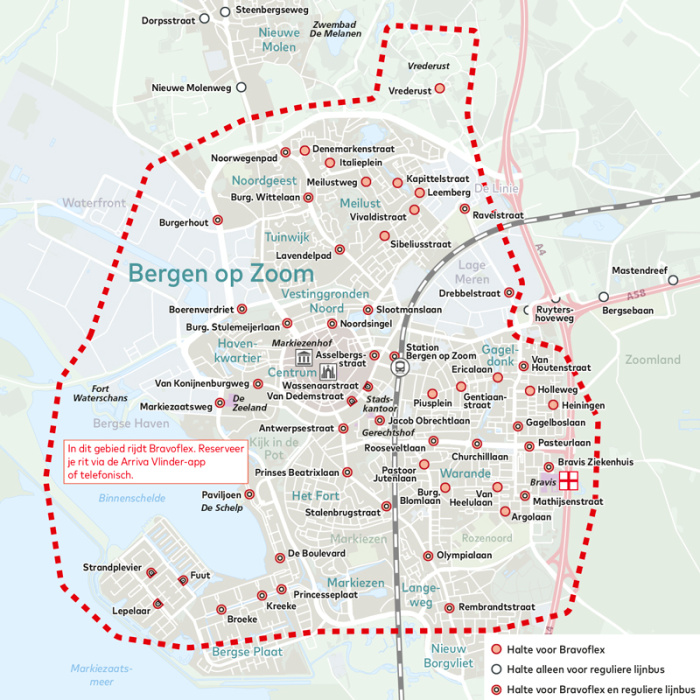 Kaart Bravoflex Bergen op Zoom